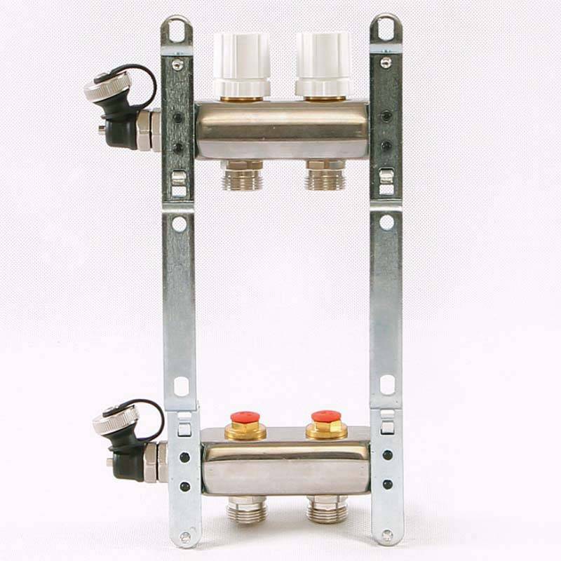Коллекторная группа из нержавеющей стали Uni-Fitt 315S с регулировочными и термостатическими вентилями 1 x 3/4 EK 2 выхода 451I4302