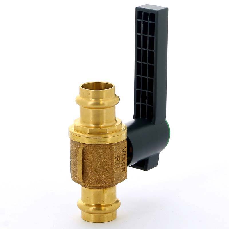 Кран шаровый пресс Viega Easytop 2275 бронза DN20 22 мм 475871