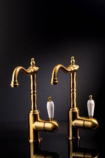 Смеситель для раковины Boheme Tradizionale Oro высокий золото глянцевое 282