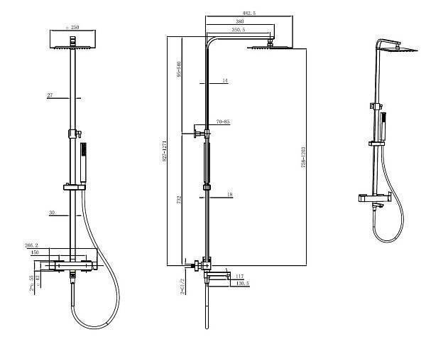 Душевая стойка Allen Brau Infinity хром 5.21029-00