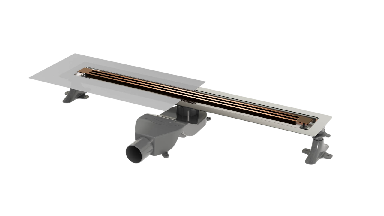 Трап линейный Boheme B&T Infinity 80 см брашированная бронза 981-80-BRB