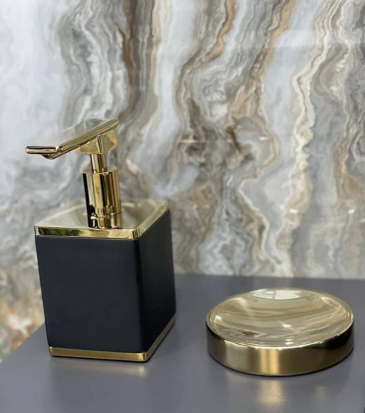 Мыльница Boheme 10963-G настольная круглая золото 10963-G