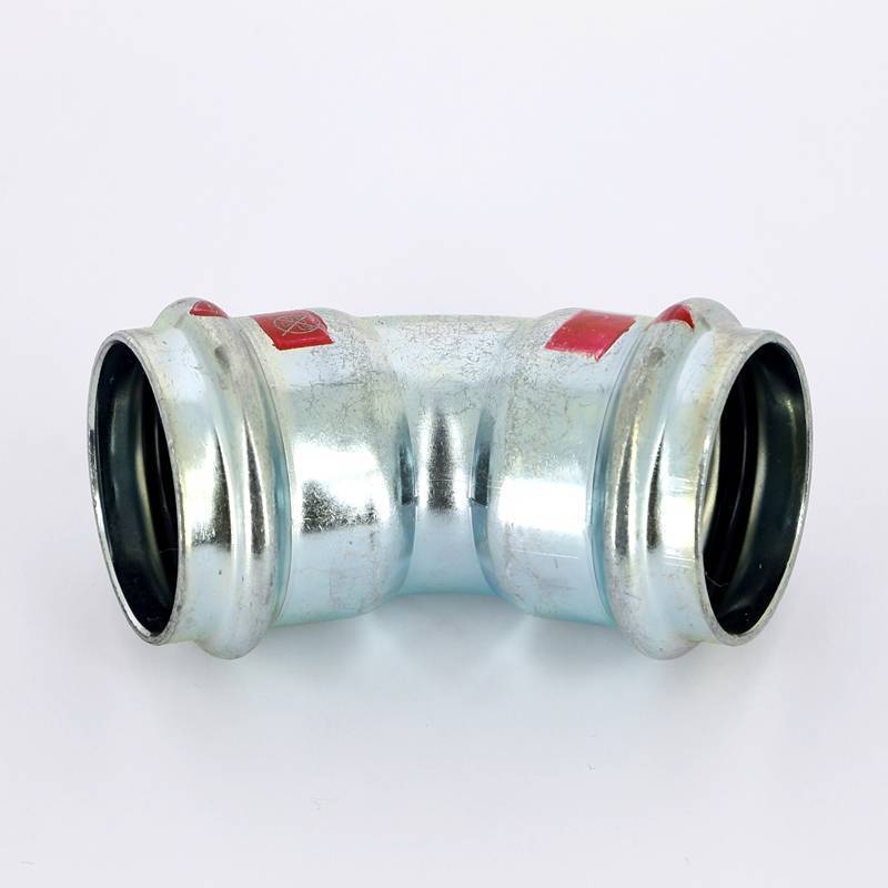 Угол пресс 45° Viega Prestabo 35 мм оцинкованная сталь 558307