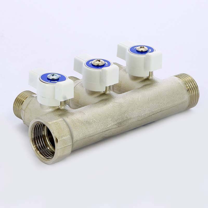 Коллектор с шаровыми кранами Uni-Fitt 3/4х1/2 3 выхода 40 мм 420N3230