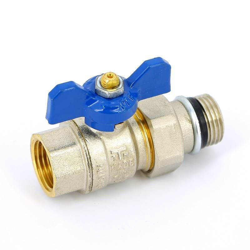 Кран шаровой для коллектора Tiemme 1/2 НВ прямой полнопроходной 2120156