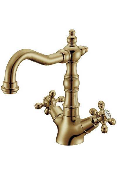 Смеситель для раковины Boheme Medici Presente высокий бронза 312