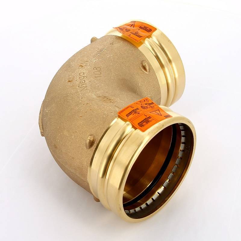 Угол пресс 90° Viega Sanpress XL бронза 108 мм 350703