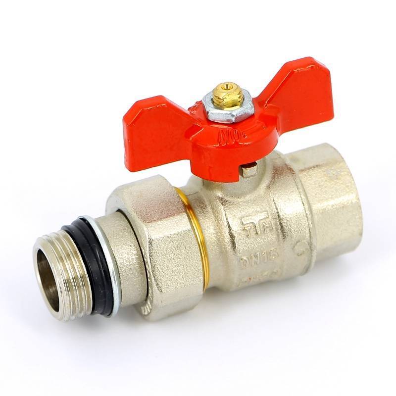 Кран шаровой для коллектора Tiemme 1/2 НВ прямой полнопроходной 2120155