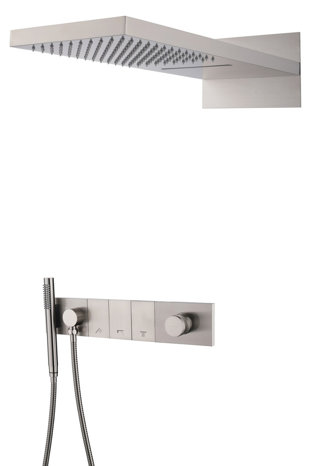 Душевой комплект со смесителем Boheme Zodiac трехпозиционный никель 132-NB