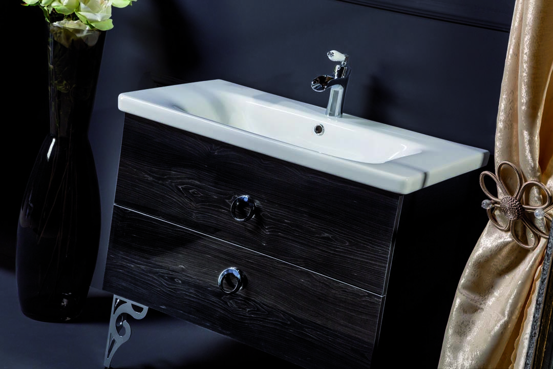 Тумба подвесная Armadi Art Neoart 80х50х48 см темное дерево 831-080-BW