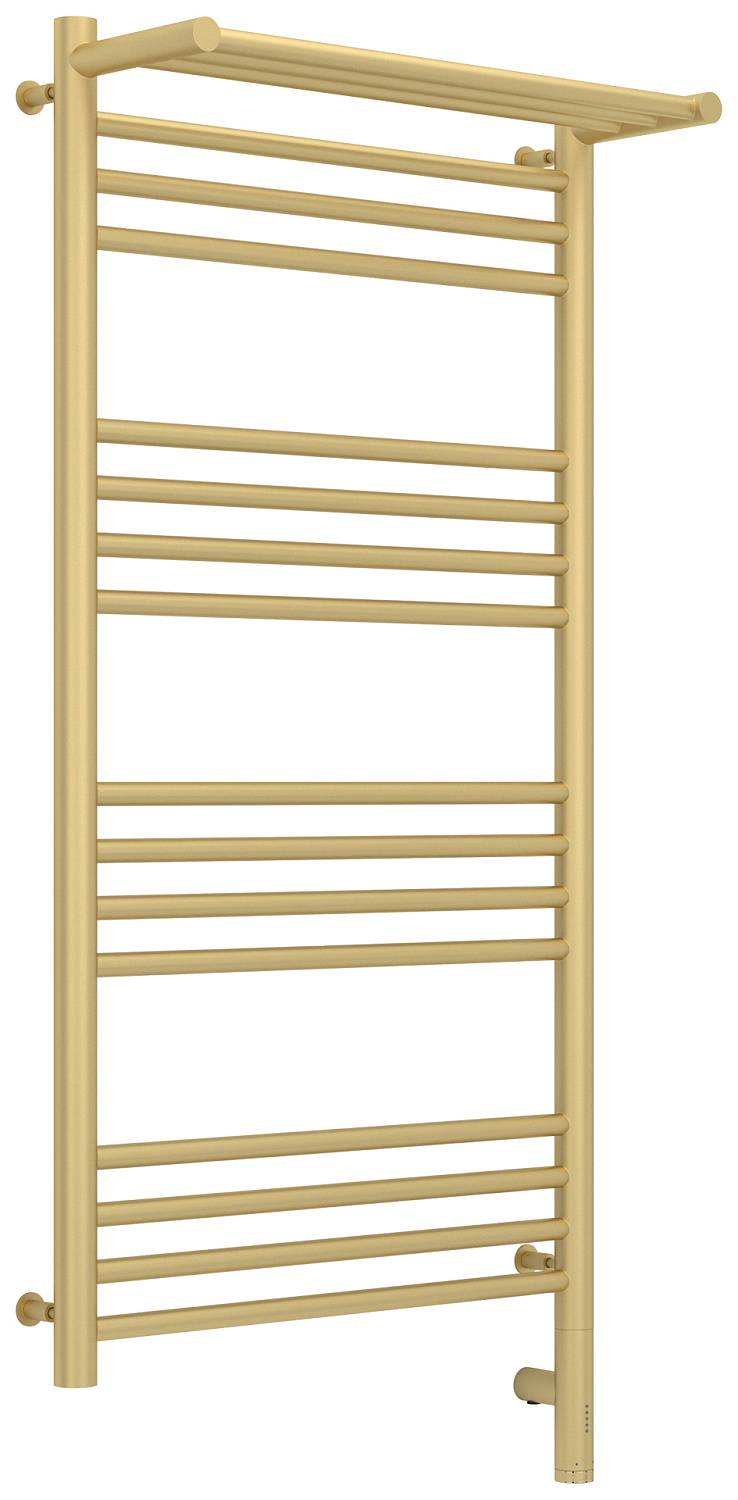 Полотенцесушитель электрический Сунержа Богема 3.0 с 1 полкой 532x1124 мм правый матовая шампань 022-5807-1050