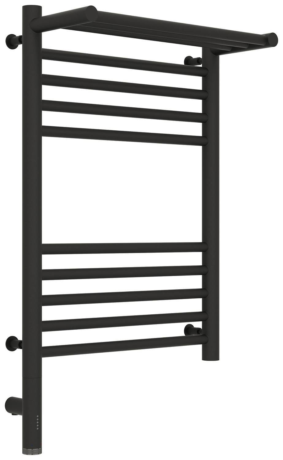 Полотенцесушитель электрический Сунержа Богема 3.0 с 1 полкой 432x724 мм левый темный титан муар 15-5806-6040