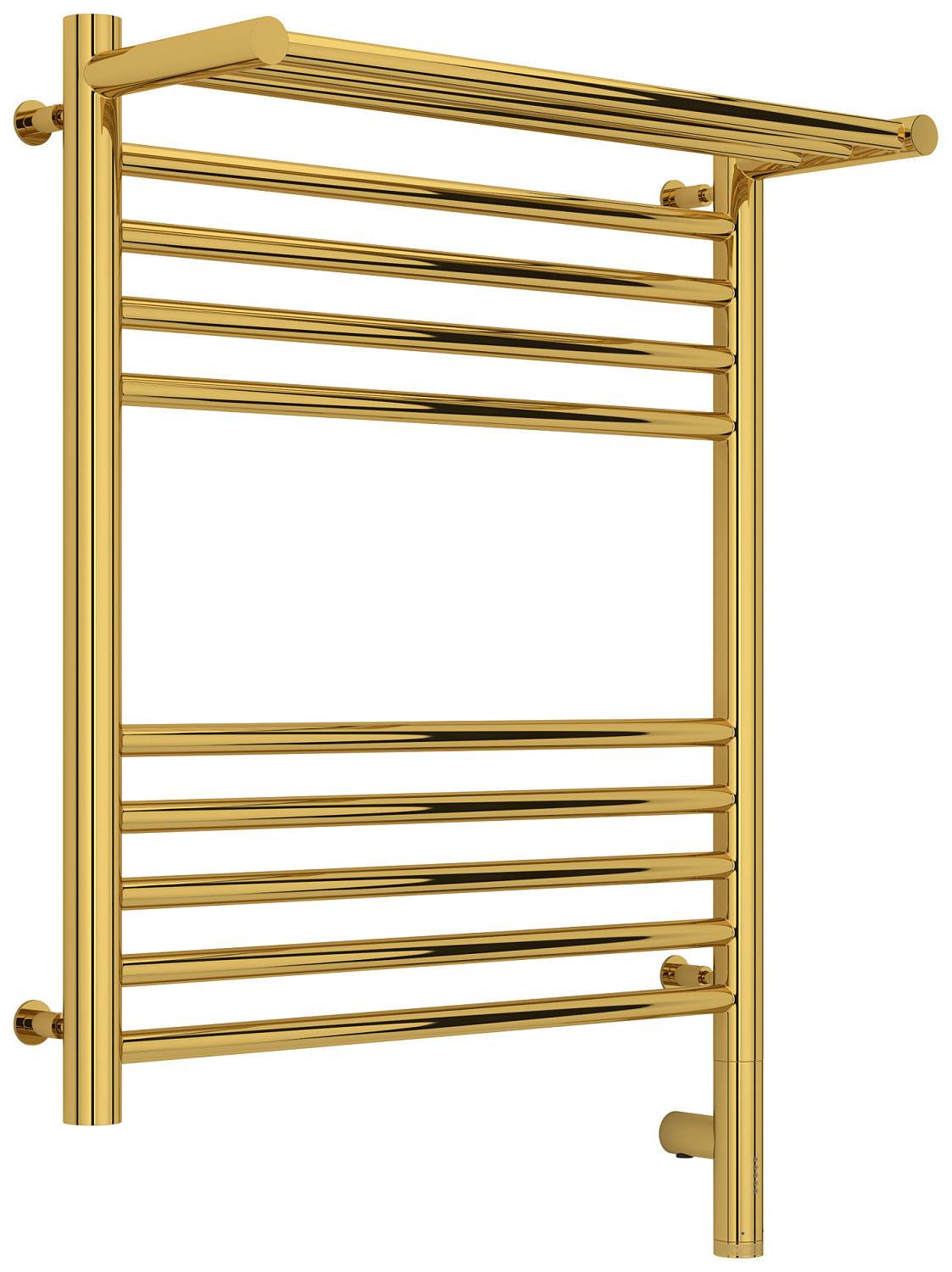 Полотенцесушитель электрический Сунержа Богема 3.0 с 1 полкой 532x724 мм правый золото 03-5807-6050