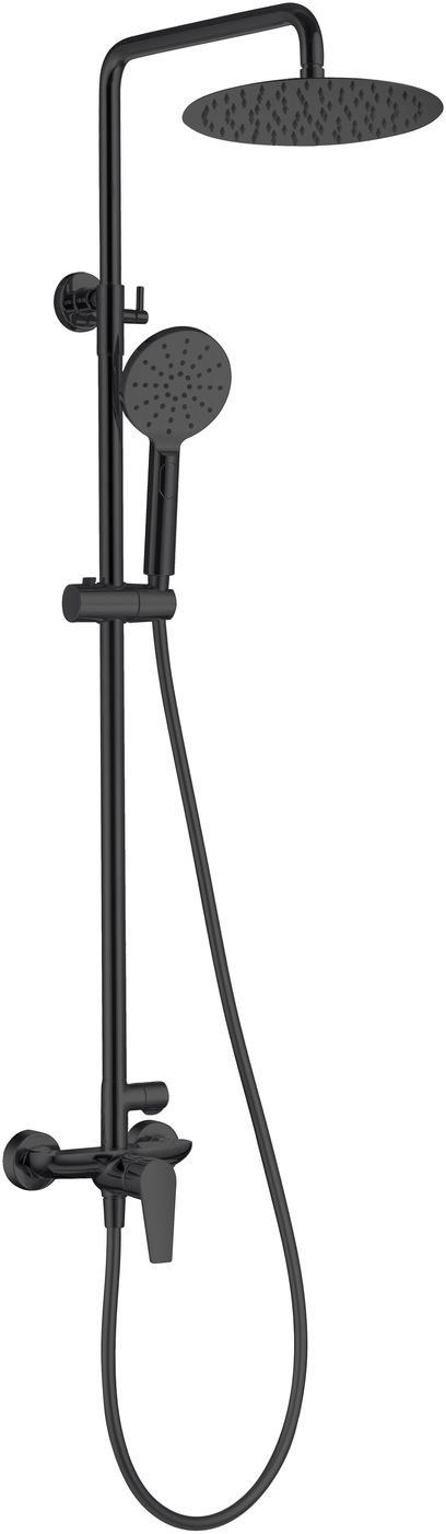 Душевая стойка с верхним душем Allen Brau Eclipse 3 режима 20x45.9x128.1 см черный матовый 5.E1006-31