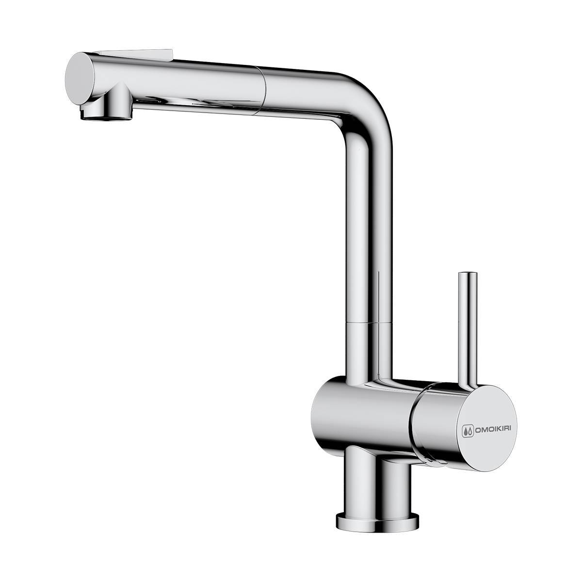 Смеситель для кухни Omoikiri Tanigawa-SB-C с выдвижным изливом хром 4994456