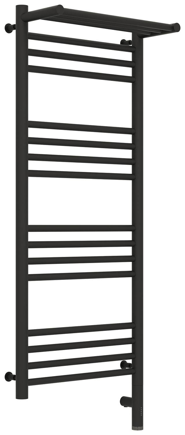 Полотенцесушитель электрический Сунержа Богема 3.0 с 1 полкой 432x1124 мм правый темный титан муар 15-5807-1040