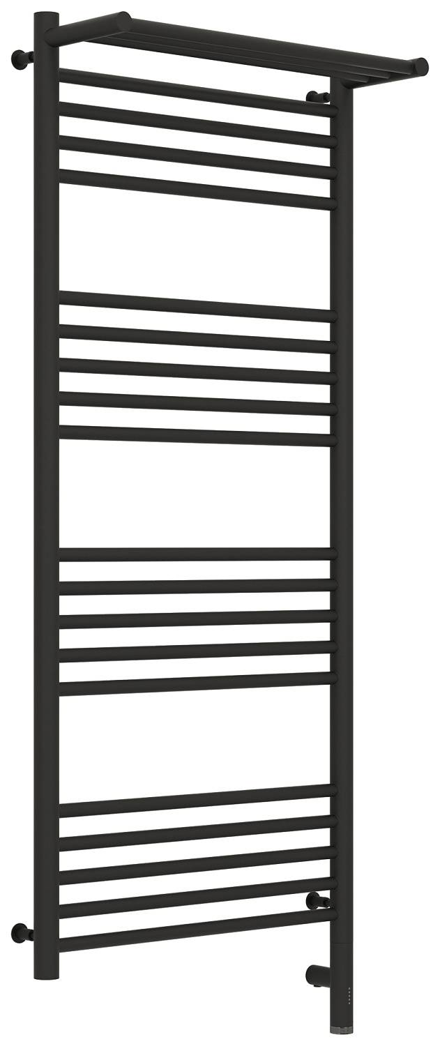 Полотенцесушитель электрический Сунержа Богема 3.0 с 1 полкой 532x1324 мм правый темный титан муар 15-5807-1250