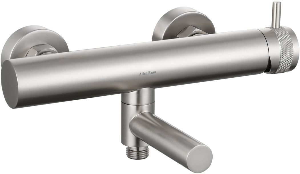 Смеситель для ванны Allen Brau Priority на 2 отверстия излив 17.4 см никель браш 5.31B10-BN