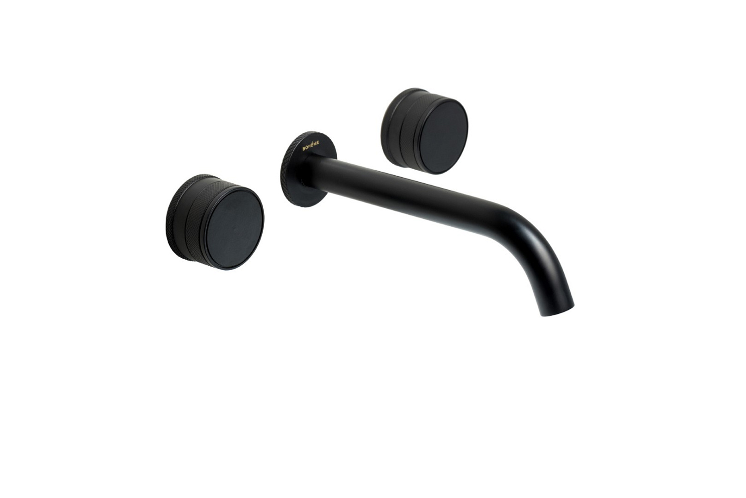 Смеситель для раковины Boheme Prestige встраиваемый на 3 отверстия черный 152-2-B-PR