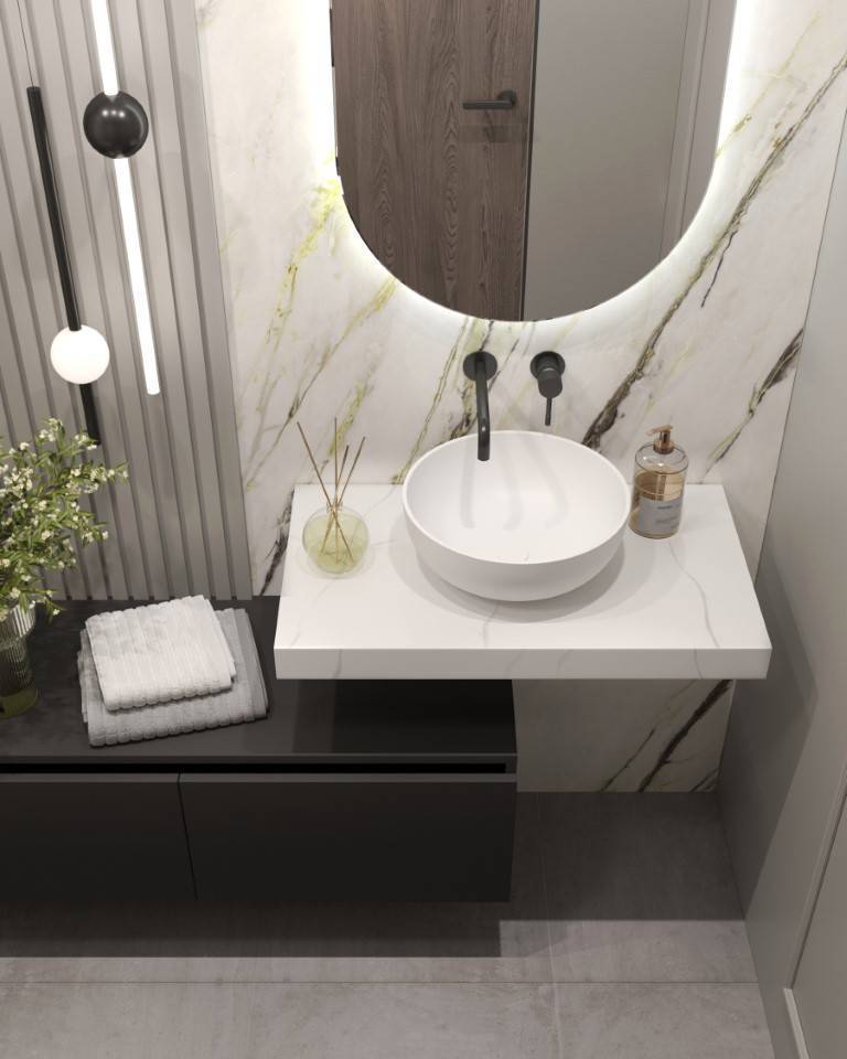 Столешница Armadi Art Flat 81х46х7 см белая 869-080-CLCT