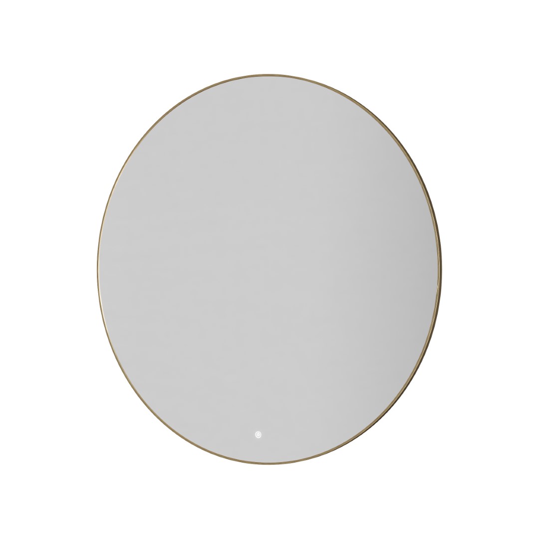 Зеркало круглое Boheme 100x100 см с LED-подсветкой сенсором и антизапотеванием матовое золото 545-100-MG