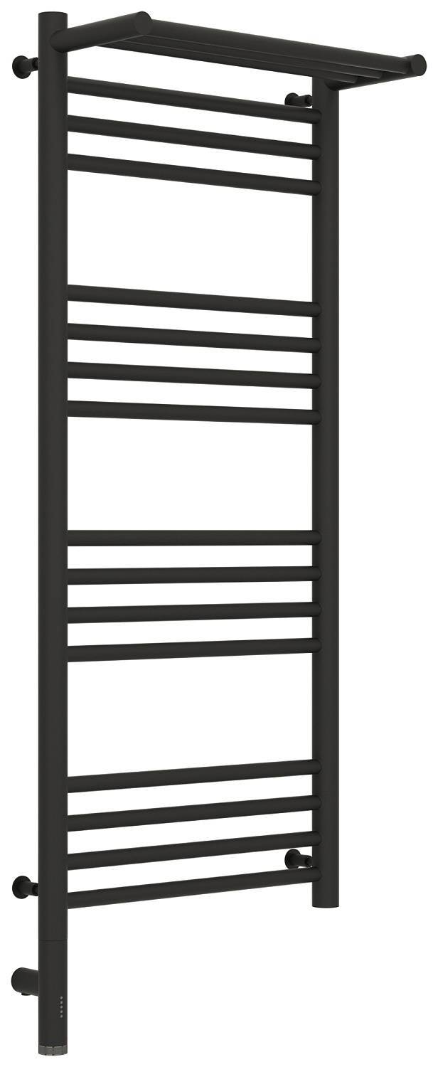 Полотенцесушитель электрический Сунержа Богема 3.0 с 1 полкой 432x1124 мм левый темный титан муар 15-5806-1040