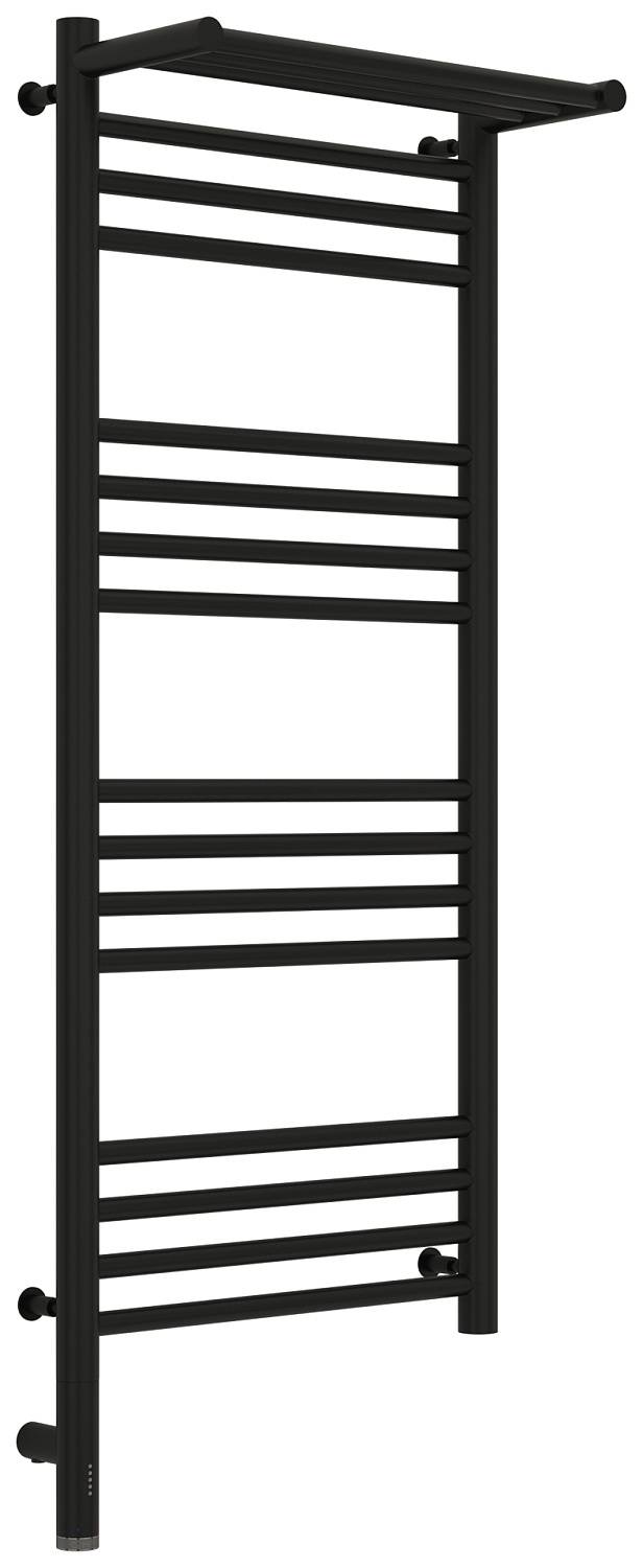 Полотенцесушитель электрический Сунержа Богема 3.0 с 1 полкой 43.2x112.4 см левый матовый черный 31-5806-1040