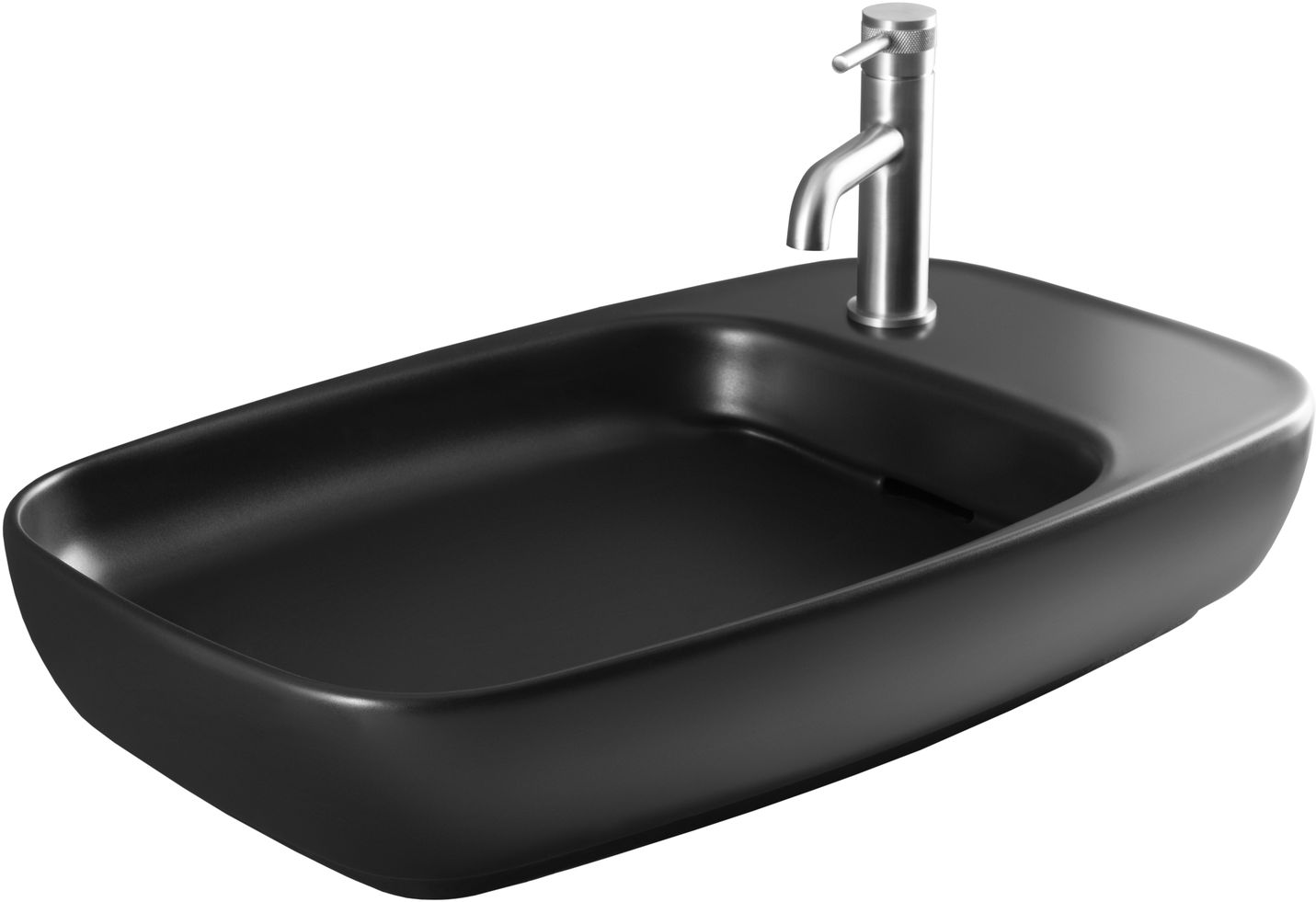 Раковина-чаша Allen Brau Liberty 70x42.6x13.5 см с 1 отверстием черная 4.32012.31