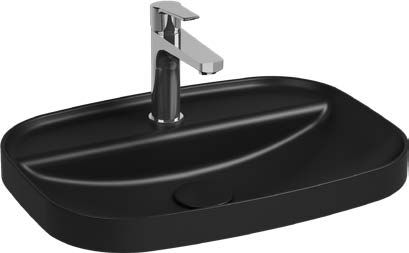 Раковина встраиваемая сверху Allen Brau Fantasy 55х40х11.4 см черный 4.11034.31