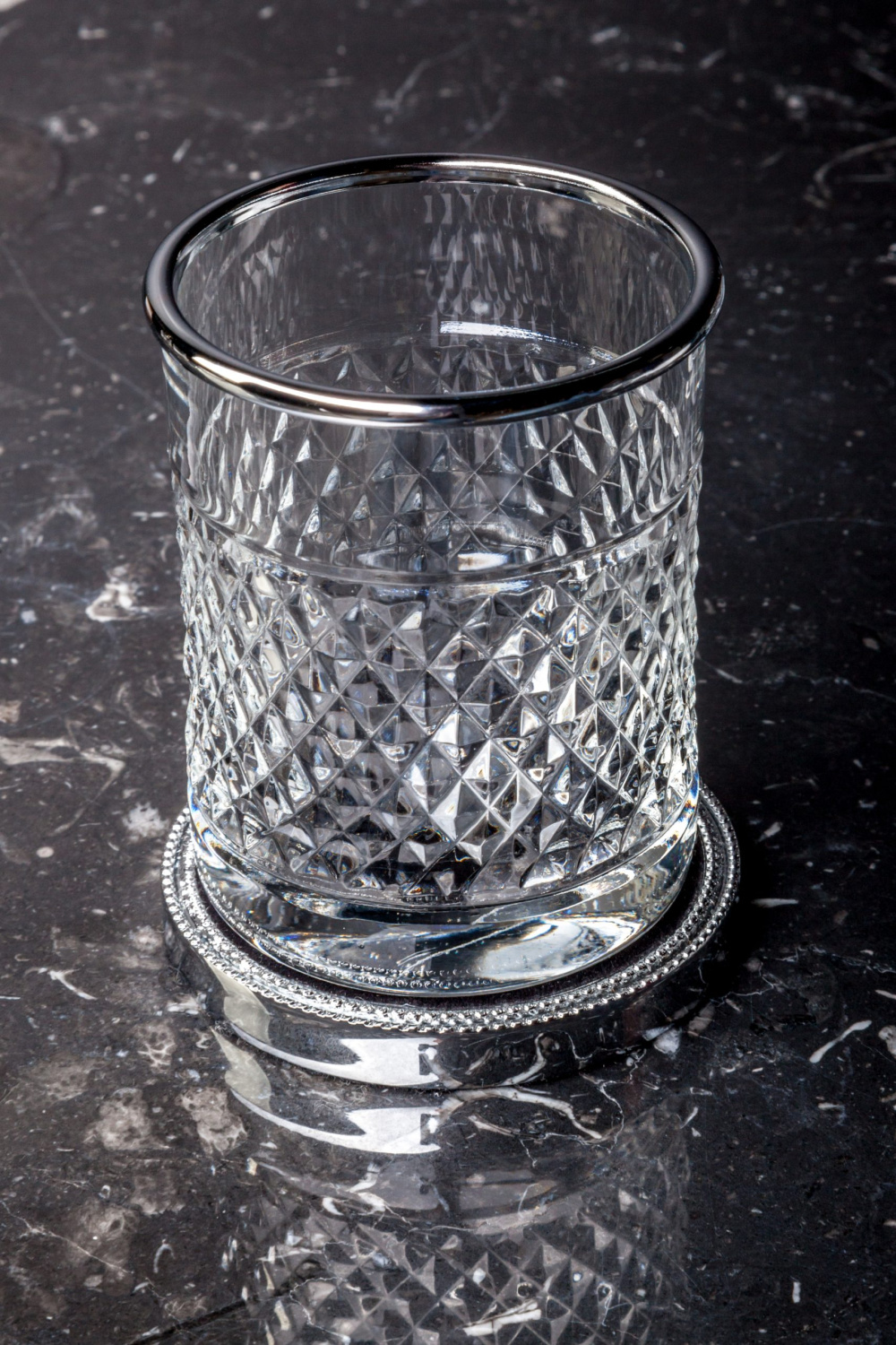 Стакан настольный Boheme Murano Cristal хром 10217