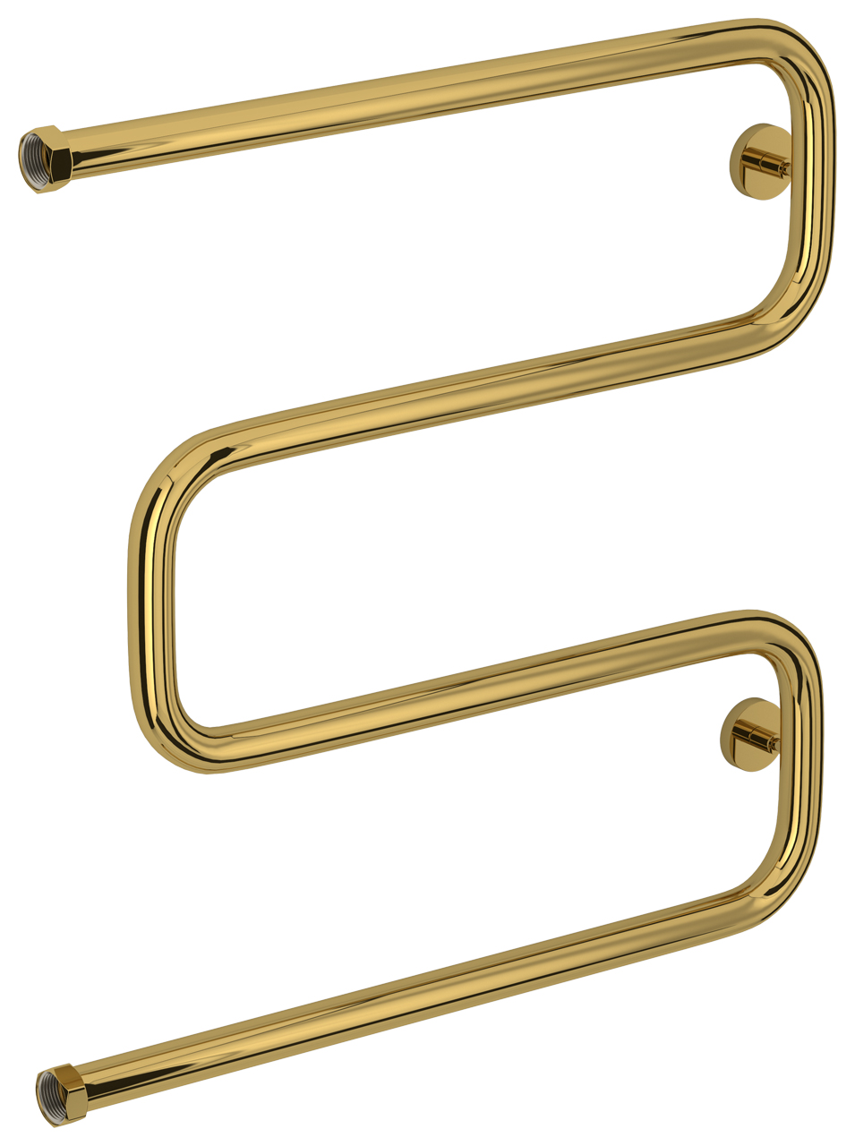 Полотенцесушитель водяной Сунержа Ш-образный 630х628 мм золото глянцевое 03-4014-6060