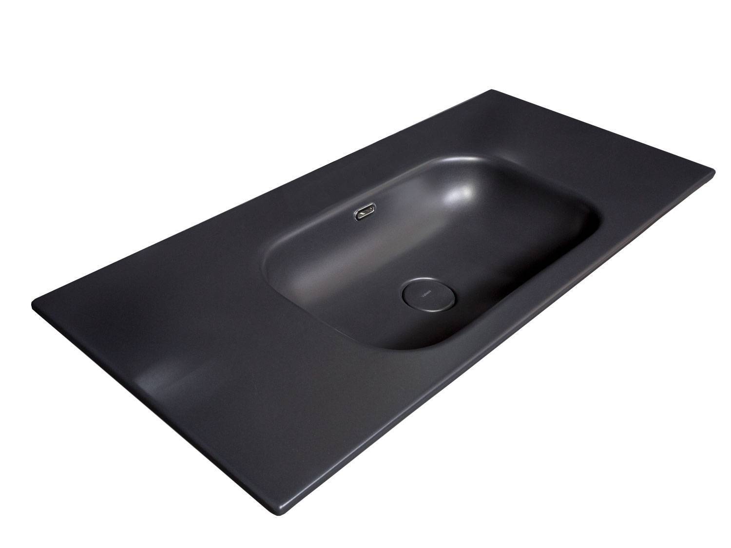 Раковина мебельная Armadi Art Vallessi 81х46х17 см антрацит 838-080-A