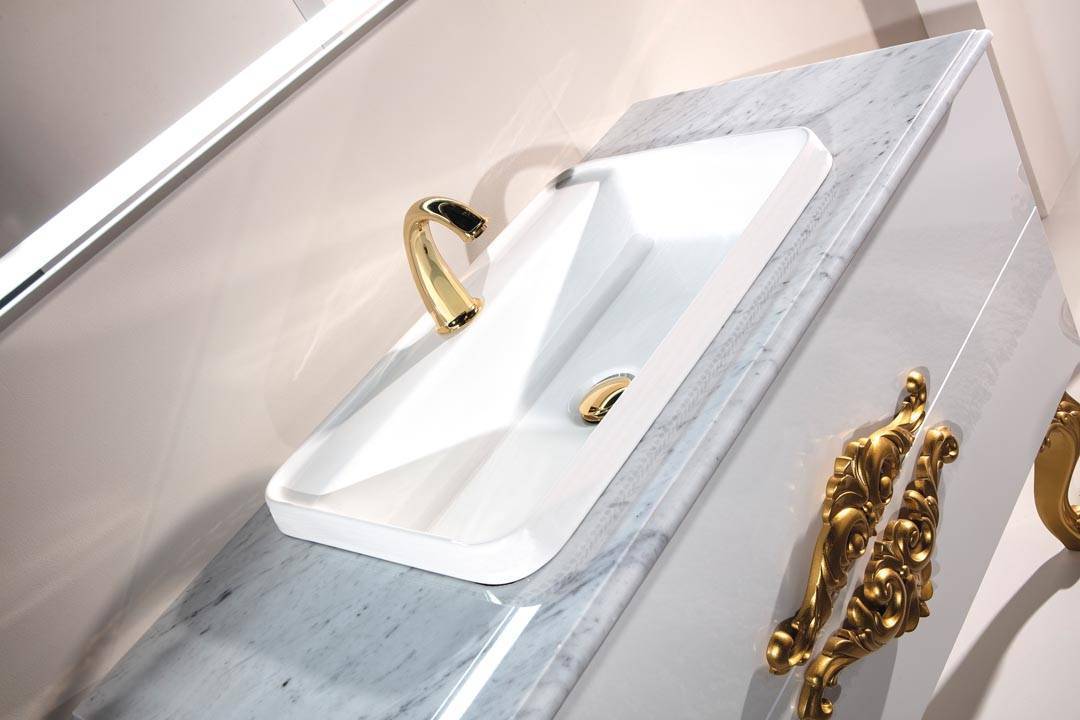 Раковина встраиваемая сверху Armadi Art Neoart 60х40х13 см прямоугольная белая 818