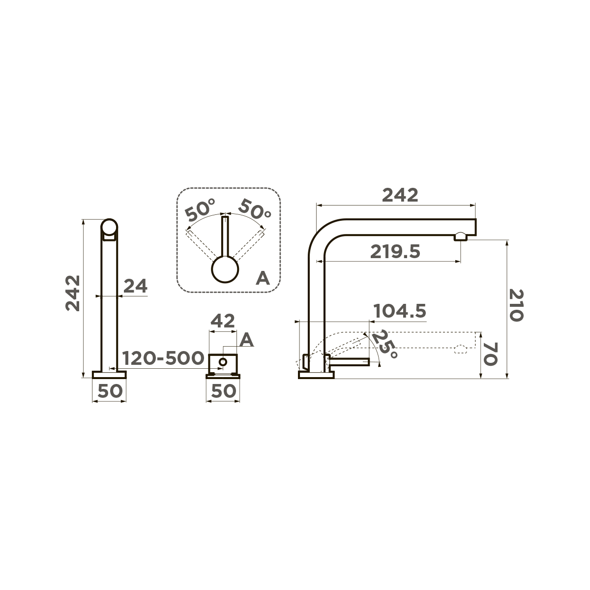 Смеситель для кухни Omoikiri Nara-C хром 4994321