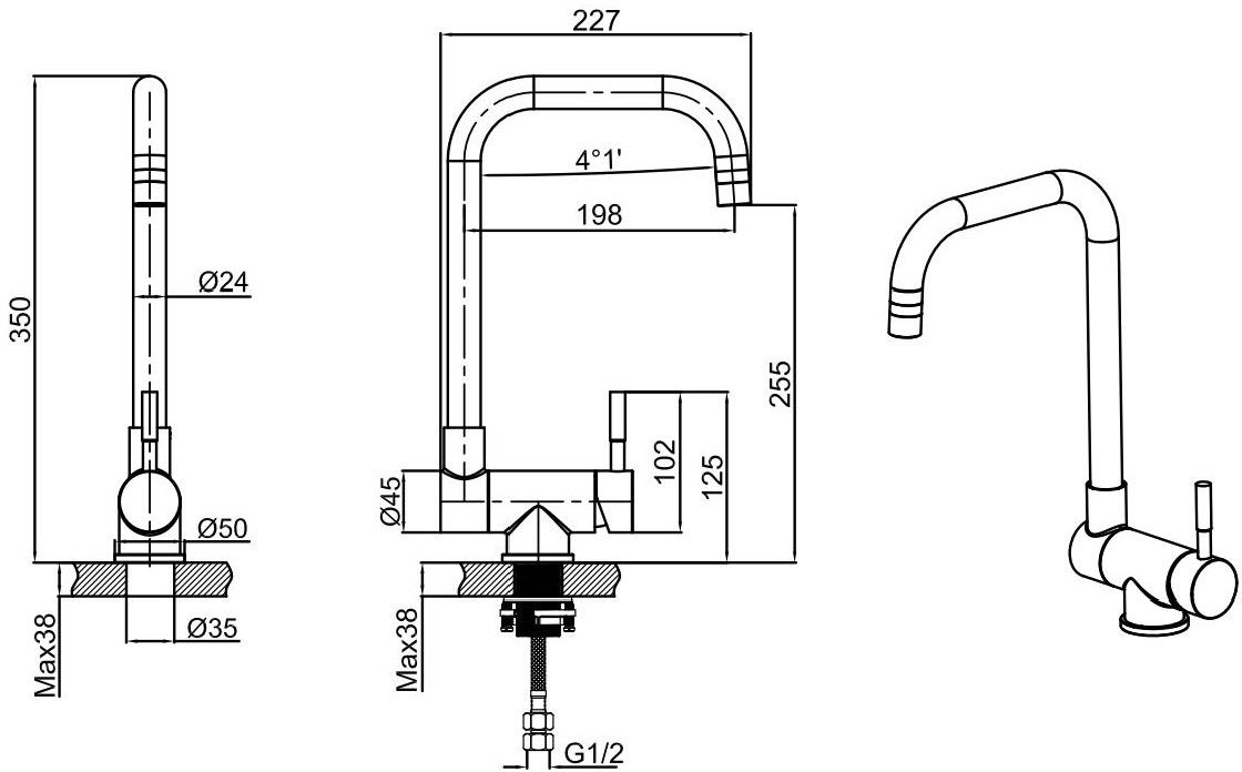 Смеситель для кухни Allen Brau Fenster никель браш 5.60004-BN