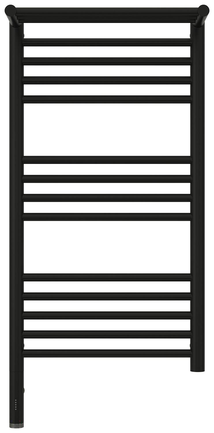 Полотенцесушитель электрический Сунержа Богема 3.0 с 1 полкой 432x924 мм левый матовый черный 31-5806-8040