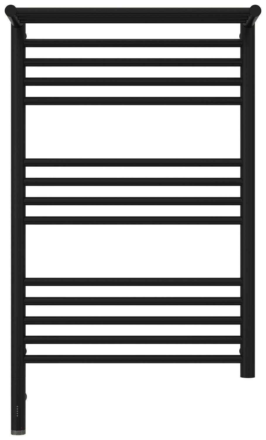 Полотенцесушитель электрический Сунержа Богема 3.0 с 1 полкой 532x924 мм левый матовый черный 31-5806-8050