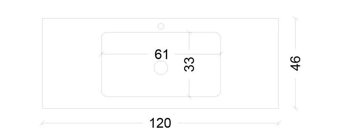 Раковина мебельная прямоугольная Armadi Art Vallessi 121х46х17 см антрацит 838-120-A