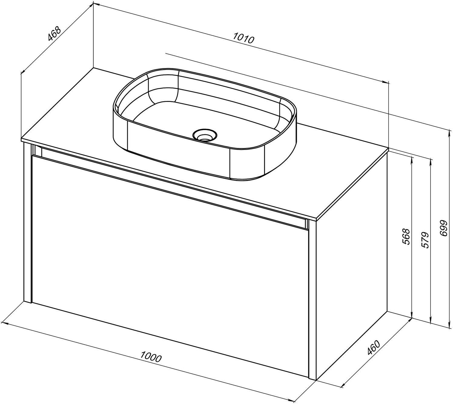 Тумба под раковину Allen Brau Fantasy 100x46x56.8 см белая 1.11004.WM
