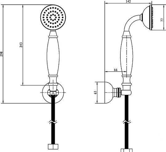 Душевой гарнитур Boheme Brillante хром 409