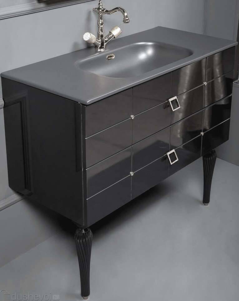 Тумба подвесная Armadi Art Vallessi Avantgarde 100х46х48 см черный/хром 841-100-BCR