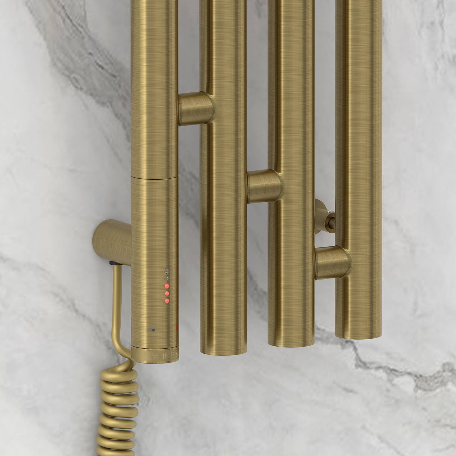 Полотенцесушитель электрический Сунержа Кантата 3.0 19.1x150 см левый состаренная латунь 051-5846-1516