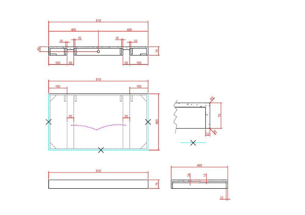 Столешница Armadi Art Flat 81х46х7 см белая 869-080-CLCT
