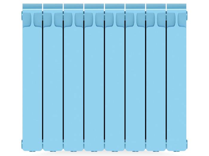 Радиатор биметаллический RIFAR Monolit 500 8 секций боковое подключение сапфир R-MN-500-08 RAL 5024