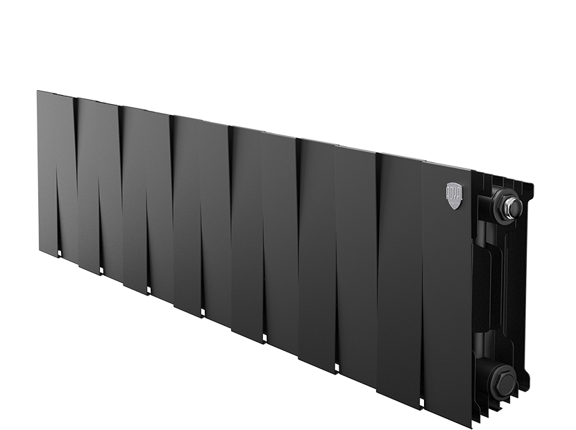 Радиатор биметаллический Royal Thermo PianoForte 200 Noir Sable 14 секций боковое подключение НС-1346005