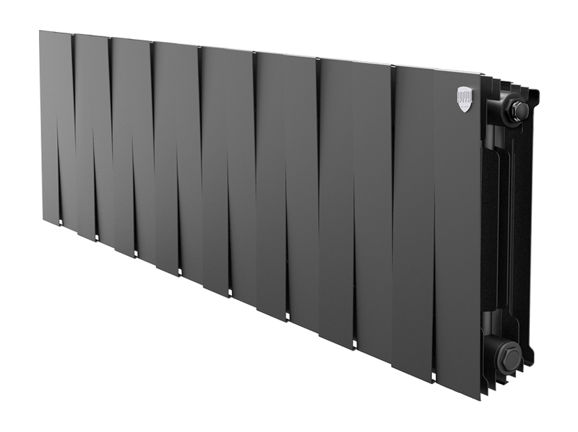 Биметаллический радиатор Royal Thermo PianoForte 300 Noir Sable 16 секций боковое подключение 1346061