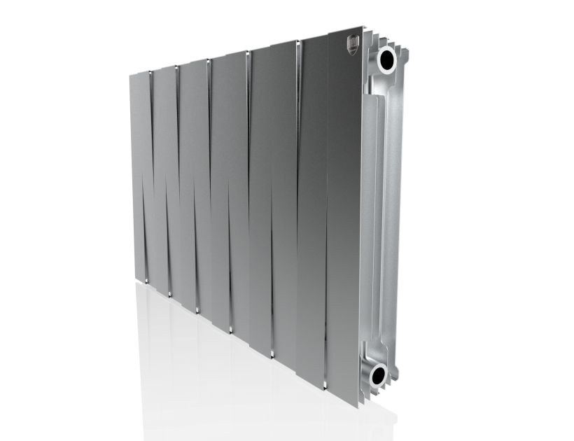 Радиатор биметаллический Royal Thermo PianoForte 500 Silver Satin 12 секций НС-1176336