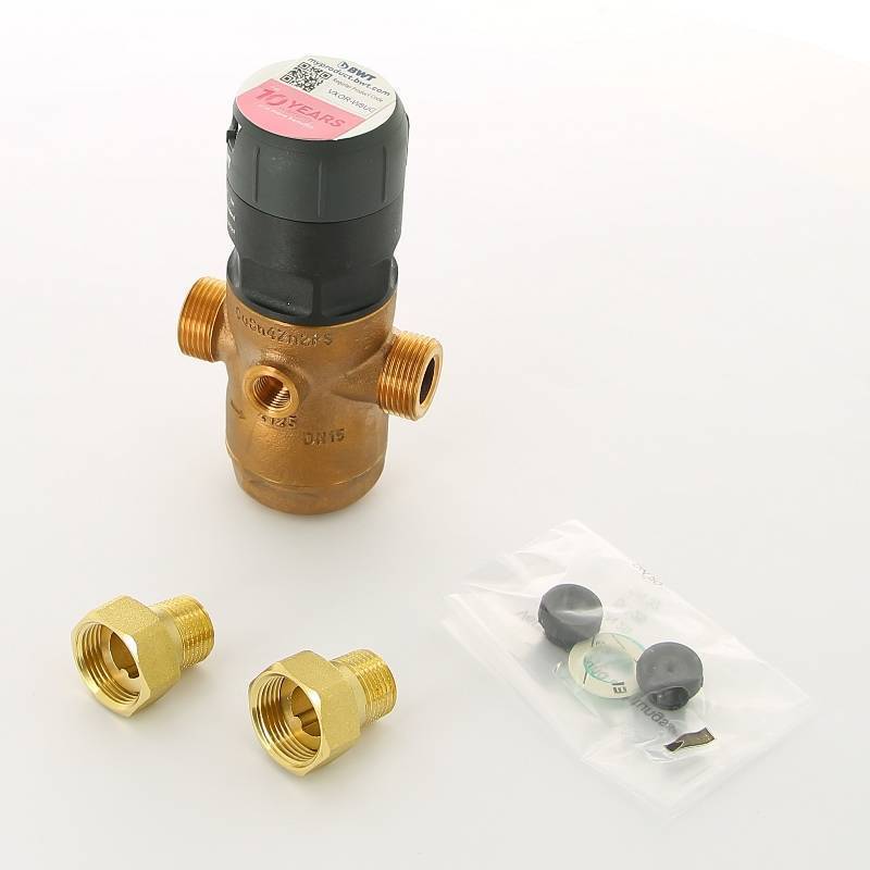 Редуктор давления BWT D1 Red 1/2 1.5-7 бар PN25 для горячей воды 125300283