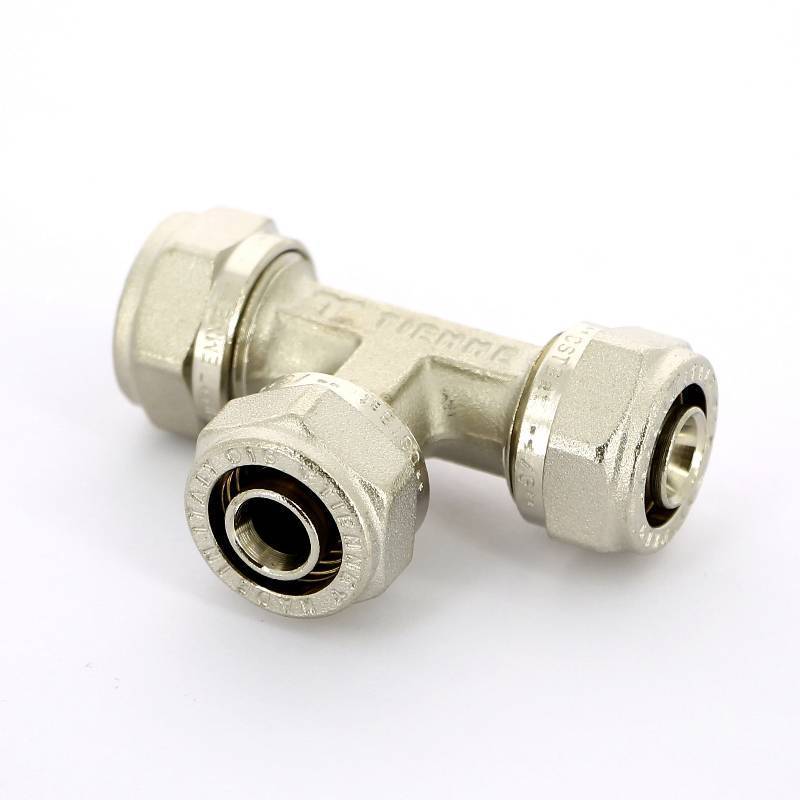 Тройник обжимной никелированный Tiemme 16х2.0 1600002