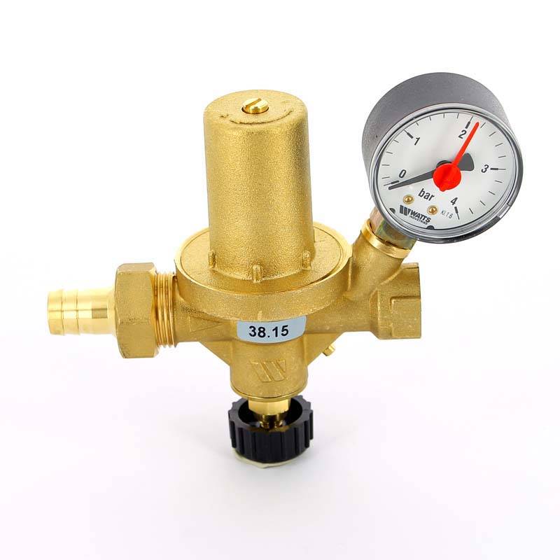 Клапан подпиточный WATTS ALOMD 1/2 В со штуцером и манометром 10004890